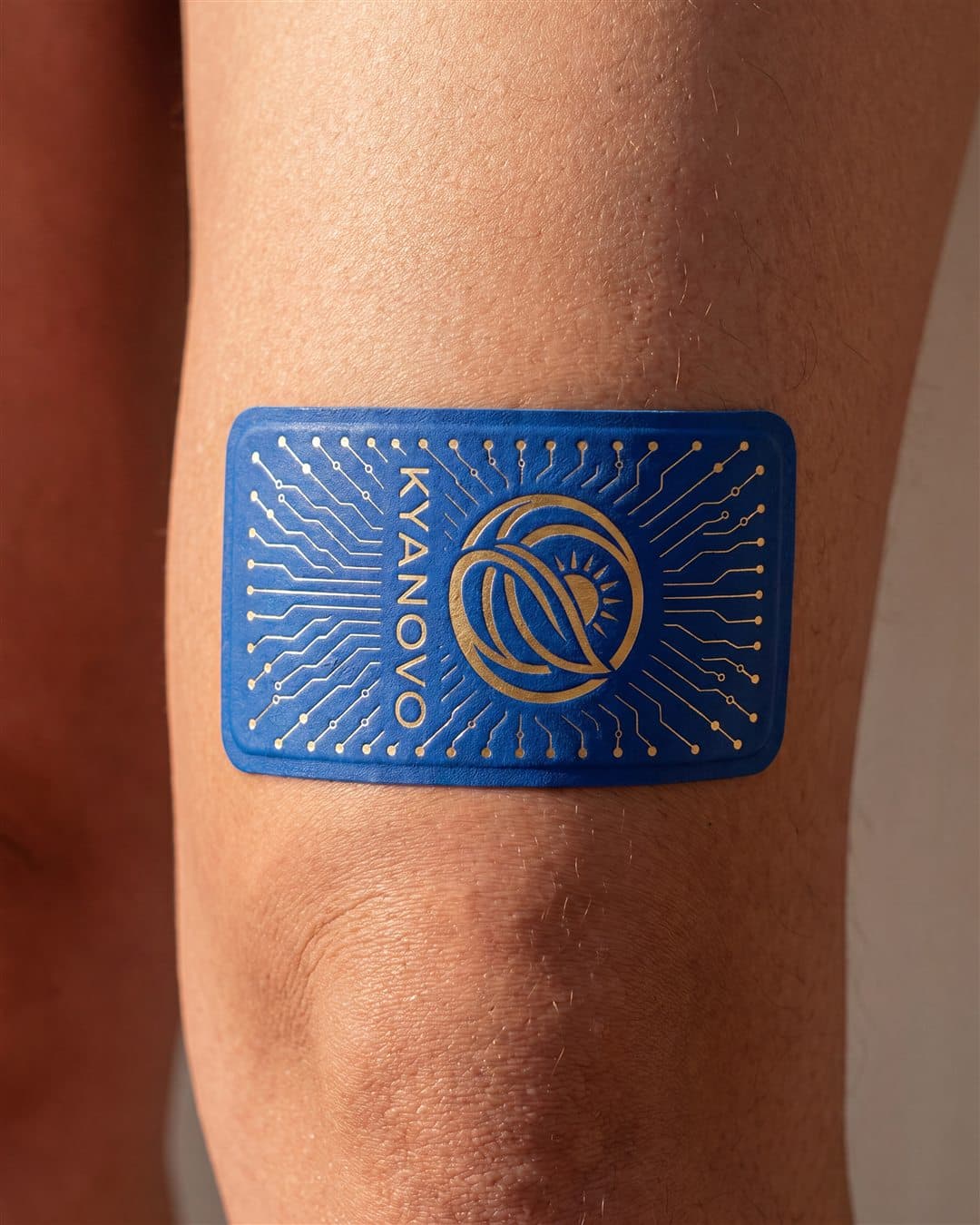 bioelectric patch worn on the knee